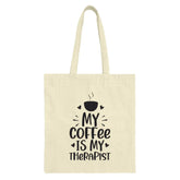 Coffee Therapist Tote Bag, Funny Coffee Lover Gift, Novelty Tote, Everyday Bag, Coffee Addict Design, Gift for Friend, Tote Bag - Tawshia